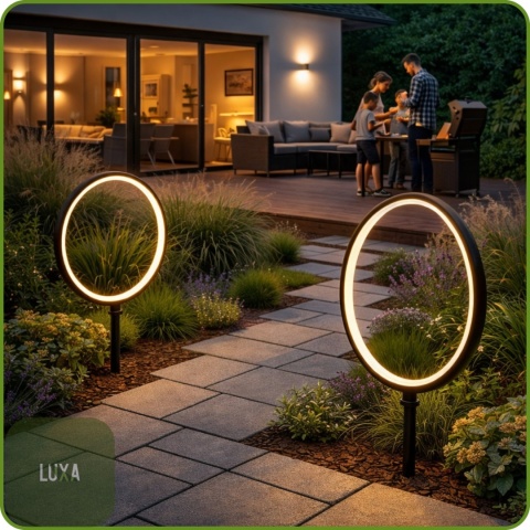 Lampa solarna LUXA Rings IP54 z ciepłą barwą światła 3000K