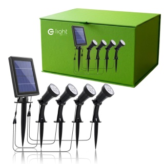 4x Reflektory Lampki Solarne Wbijane do ogrodu Bush 250lm 3000K CIepła IP44