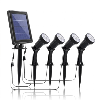 4x Reflektory Lampki Solarne Wbijane do ogrodu Bush 250lm 3000K CIepła IP44