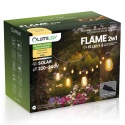 Girlanda Solarna 15m 15x LED Efekt Płomienia Ogień Ogrodowa Lampa Flame