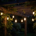 Girlanda Solarna 15m 15x LED Efekt Płomienia Ogień Ogrodowa Lampa Flame