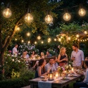 Girlanda Solarna 19,5m 40LED Kulki z Pilotem Ogrodowa Ciepła Callis Lumiled