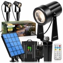 Girlanda solarna SOLTI 3x reflektor LED wbijany 11m IP65 do ogrodu z pilotem