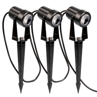 3x Reflektor Solarny LED i 230V Wbijany 11m Pilot Ogrodowa SOLTI IP65