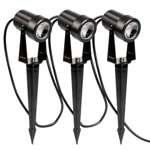 Lampa solarna ogrodowa SOLTI z 3 reflektorami LED 3000K ciepłe światło IP65