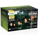 Girlanda Solarna Ogrodowa 10,4m 15x LED Żarówki z Pilotem Ciepła Barwa IP44