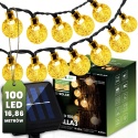 Girlanda Solarna Ogrodowa 100x LED Ozdobne Kuleczki 16.86m 3000K Ciepła
