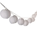 Girlanda Solarna Ogrodowa 7,6m 20 LED Lampioniki Ciepłe Światło Taras Boho