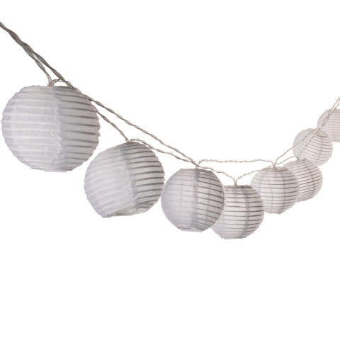 Girlanda Solarna Ogrodowa 7,6m 20 LED Lampioniki Ciepłe Światło Taras Boho