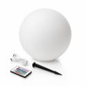 Kula Ogorodowa Lampa Solarna LED 30cm 3000K Ciepła + RGB Kolorowa PILOT USB KOBI