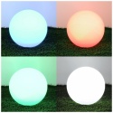 Kula Ogorodowa Lampa Solarna LED 30cm 3000K Ciepła + RGB Kolorowa PILOT USB KOBI