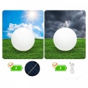 Kula Ogorodowa Lampa Solarna LED 30cm 3000K Ciepła + RGB Kolorowa PILOT USB KOBI