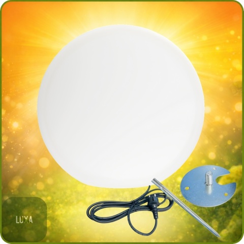 oświetlenie ogrodowe kula 40 cm biała IP44