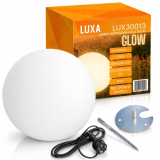 LUXA Kula ogrodowa 40cm E27 poliwęglan do LED IP44 Lampa Zewnętrzna akcesoria