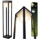 LUMILED SŁUPEK OGRODOWY LED QUERCUS 80CM 12W 3000K CZARNY IP54 NOWOCZESNY