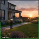 LUMILED SŁUPEK OGRODOWY LED QUERCUS 80CM 12W 3000K CZARNY IP54 NOWOCZESNY