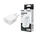 Ładowarka sieciowa USB-C 20W PD 3A Szybkie Ładowanie Telefon Tablet Biała