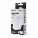 Ładowarka sieciowa USB-C 20W PD 3A Szybkie Ładowanie Telefon Tablet Biała