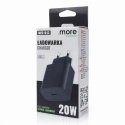 Ładowarka sieciowa USB-C 20W PD 3A Szybkie Ładowanie Telefon Tablet Czarna