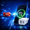 Ładowarka sieciowa USB-C USB-A 20W PD 3A Szybkie Ładowanie Telefon Tablet