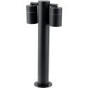 Lampa Ogrodowa Słupek 45cm 2x GU10 Podwójny Reflektor Ruchomy Spot Czarny