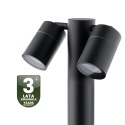 Lampa Ogrodowa Słupek 45cm 2x GU10 Podwójny Reflektor Ruchomy Spot Czarny