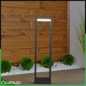 Lampa Ogrodowa Słupek Stojący LED 10W 60cm Czarny Nowoczesny Ciepły Hosta