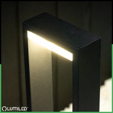 Lampa Ogrodowa Słupek Stojący LED 10W 60cm Czarny Nowoczesny Ciepły Hosta