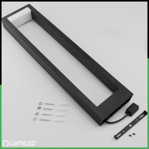 Lampa Ogrodowa Słupek Stojący LED 10W 60cm Czarny Nowoczesny Ciepły Hosta