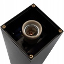 Lampa Zewnętrzna Stojąca 60cm E27 + Gniazdo 230V Słupek Czarny Taxus 2 IP44