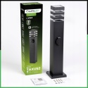 Lampa Zewnętrzna Stojąca 60cm E27 + Gniazdo 230V Słupek Czarny Taxus 2 IP44