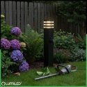 Lampa Zewnętrzna Stojąca 60cm E27 + Gniazdo 230V Słupek Czarny Taxus 2 IP44