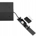 Lampa Zewnętrzna Stojąca 60cm E27 + Gniazdo 230V Słupek Czarny Taxus 2 IP44