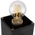 Lampa Zewnętrzna Stojąca 60cm E27 + Gniazdo 230V Słupek Czarny Taxus 2 IP44