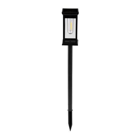 Lampka Solarna LED do Ogrodu Wbijana Mocna Słupek IP44 Ozdobna Czarna 3000K