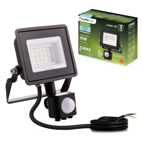 Naświetlacz LED 10W 900lm Halogen z Czujnikiem Ruchu Zewnętrzny IP44 6500K