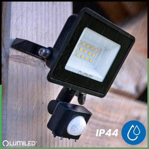 Naświetlacz LED 10W 900lm Halogen z Czujnikiem Ruchu Zewnętrzny IP44 6500K