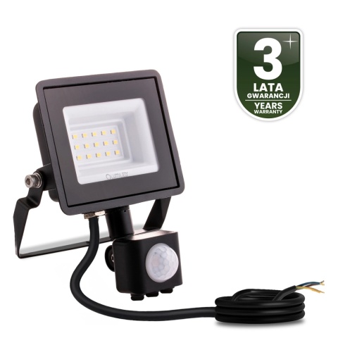 Naświetlacz LED 10W 900lm Halogen z Czujnikiem Ruchu Zewnętrzny IP44 6500K