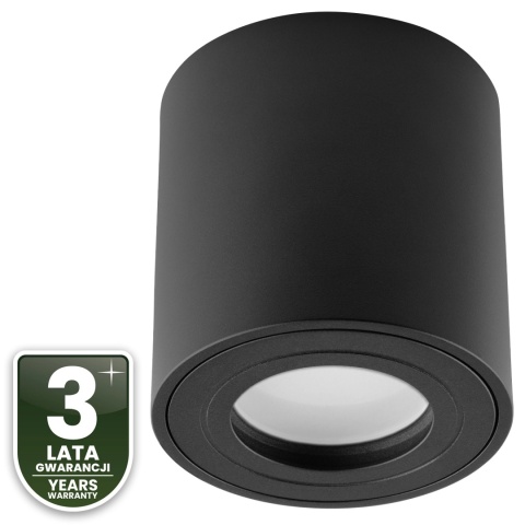 Oprawa Natynkowa HALOGENOWA Hermetyczna IP44 EGIO GU10 Okrągła Czarna 83mm