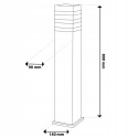 Słupek Ogrodowy 80cm Lampa Zewnętrzna E27 Czarna Nowoczesna Taxus 2 Lumiled