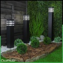 Słupek Ogrodowy 80cm Lampa Zewnętrzna E27 Czarna Nowoczesna Taxus 2 Lumiled