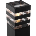 Słupek Ogrodowy 80cm Lampa Zewnętrzna E27 Czarna Nowoczesna Taxus 2 Lumiled