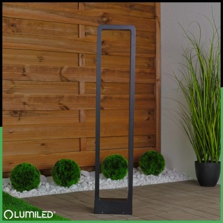 Słupek Ogrodowy LED 10W Lampa Zewnętrzna 60cm Czarna Nowoczesna Erica 4000K