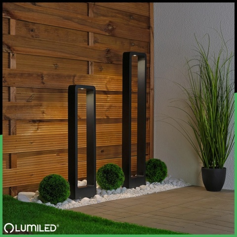 Słupek Ogrodowy LED 10W Lampa Zewnętrzna 60cm Czarna Nowoczesna Erica 4000K
