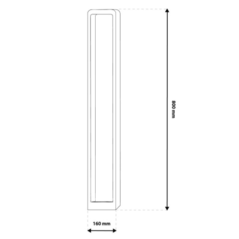 Słupek Ogrodowy LED 10W Lampa Zewnętrzna 80cm Czarna Nowoczesna Erica 4000K