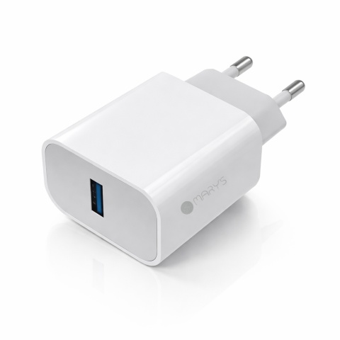 Szybka Ładowarka Sieciowa USB-A 20W Fast Charge Biała Mary's Wydajna Mocna