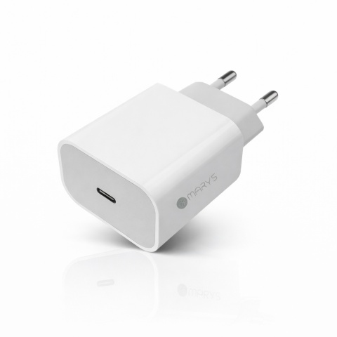 Szybka Ładowarka Sieciowa USB-C 20W Fast Charge Biała Mary's Wydajna Mocna