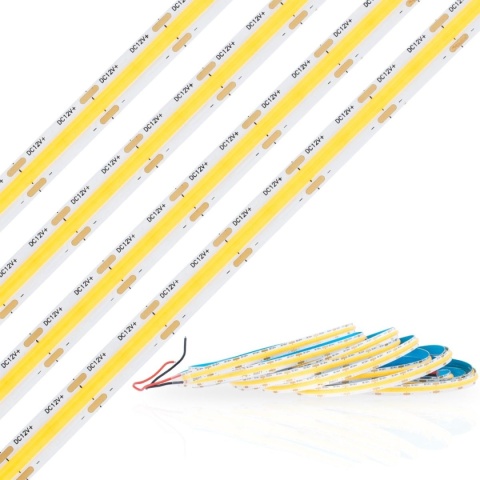 Taśma LED COB 320LED 10W/m 3000K 900lm/m IP20 12V DC 5m