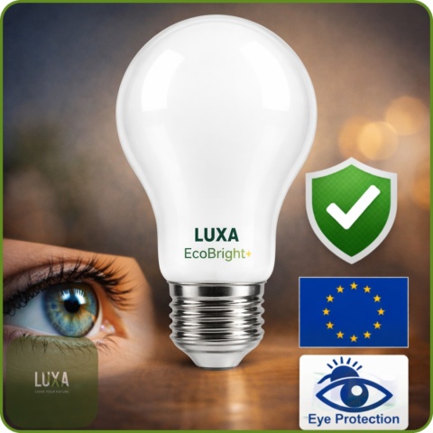 Szklana żarówka LED E27 806lm – pełny kąt świecenia i przezroczysta bańka.