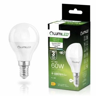 Żarówka LED E14 Kulka P45 8W 880lm Neutralna 4000K Mocna Odpowiednik 60W